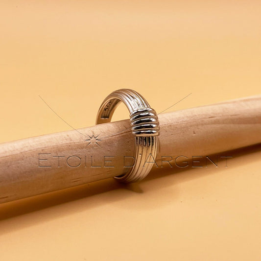 Anneau Étincelant Étoile d'Argent