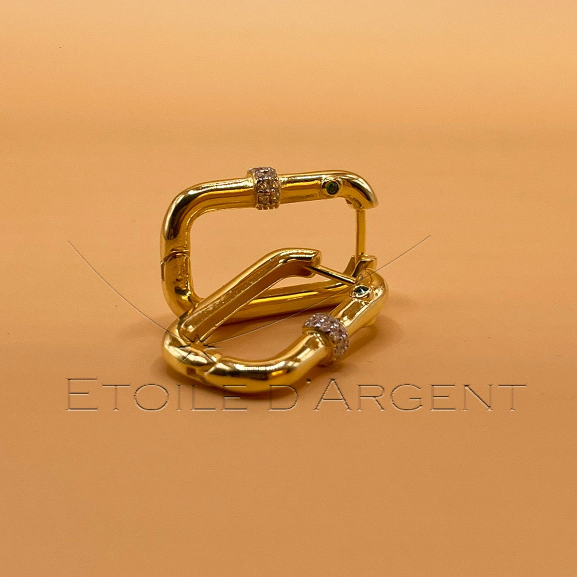 Boucles d'oreilles Étincelantes Étoi d'Argent