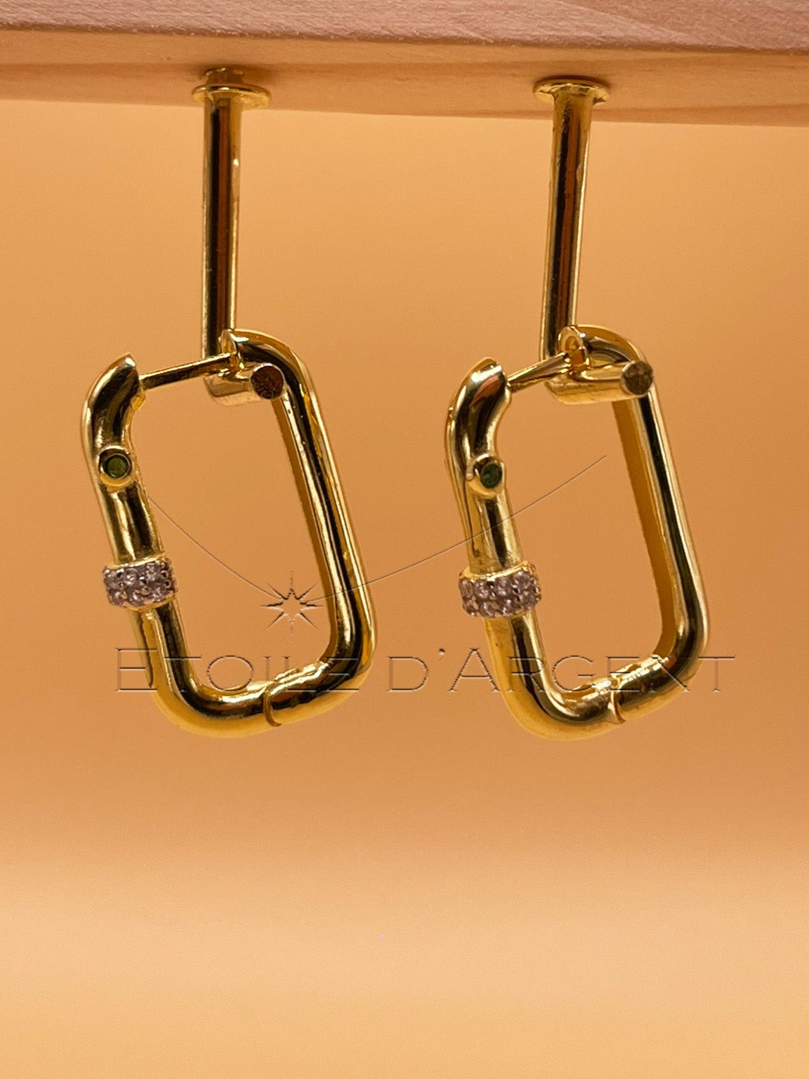 Boucles d'oreilles Étincelantes Étoi d'Argent