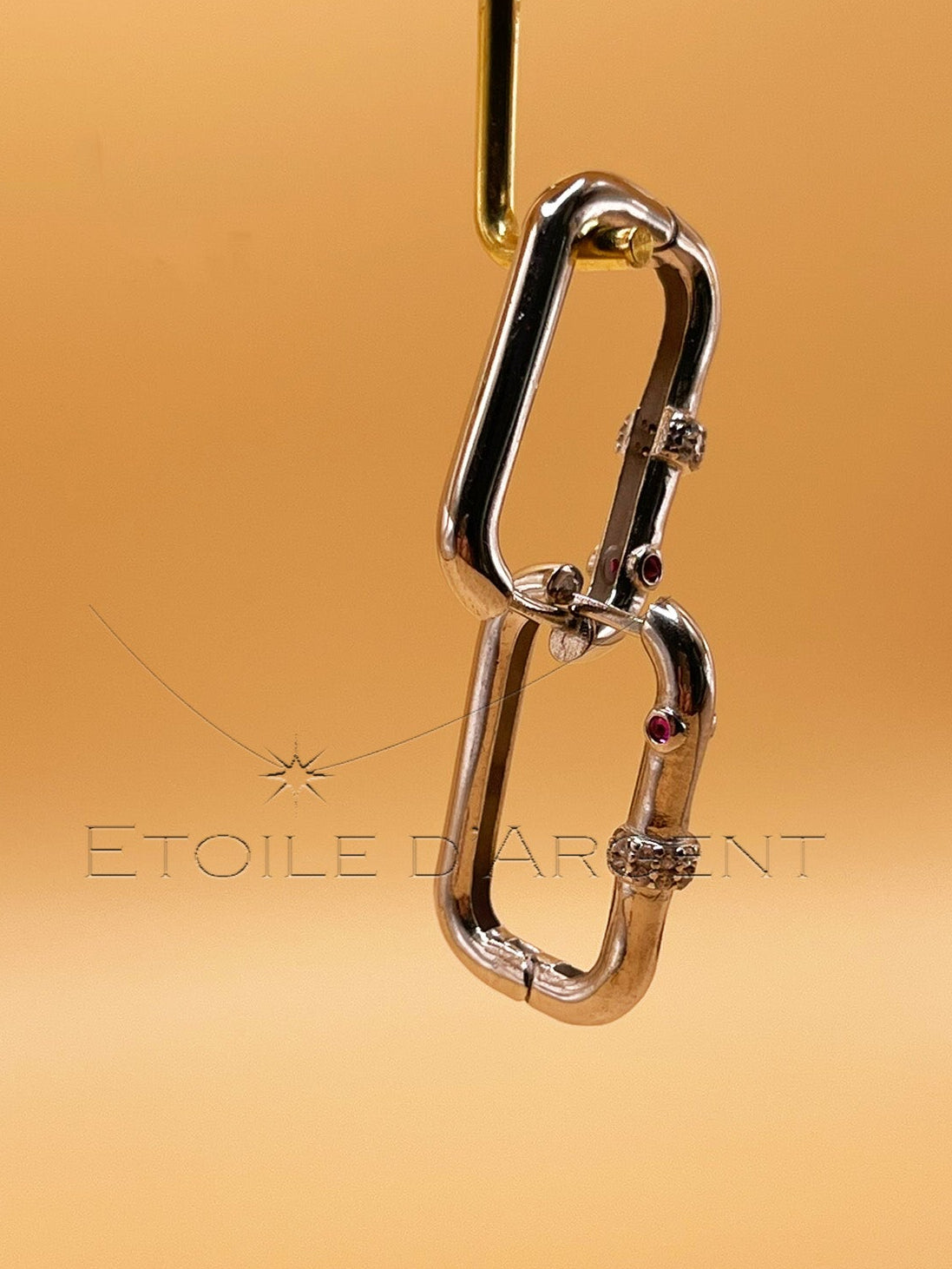 Boucles d'oreilles Étincelantes Étoile d'Argent