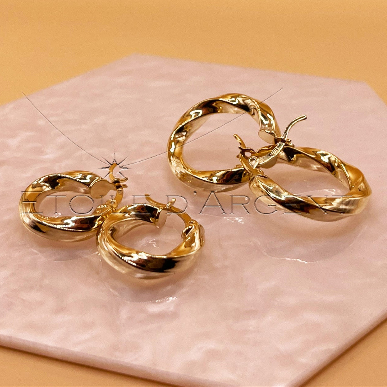 Boucles d'oreilles torsadées