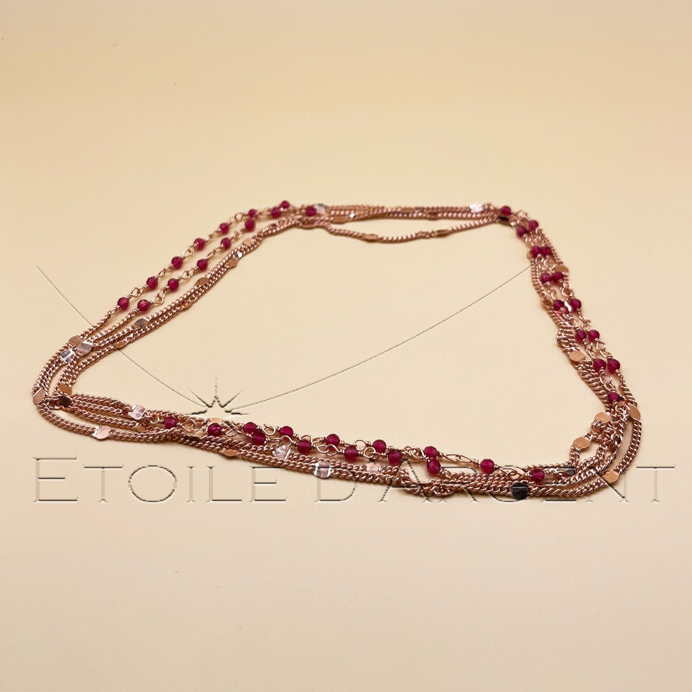 Sautoir Étoile d'Argent: Cascade de Charme