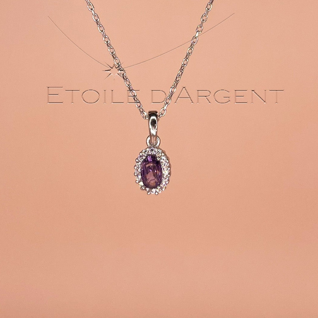 Pendentif Étoile d'Argent: Améthyste Royale