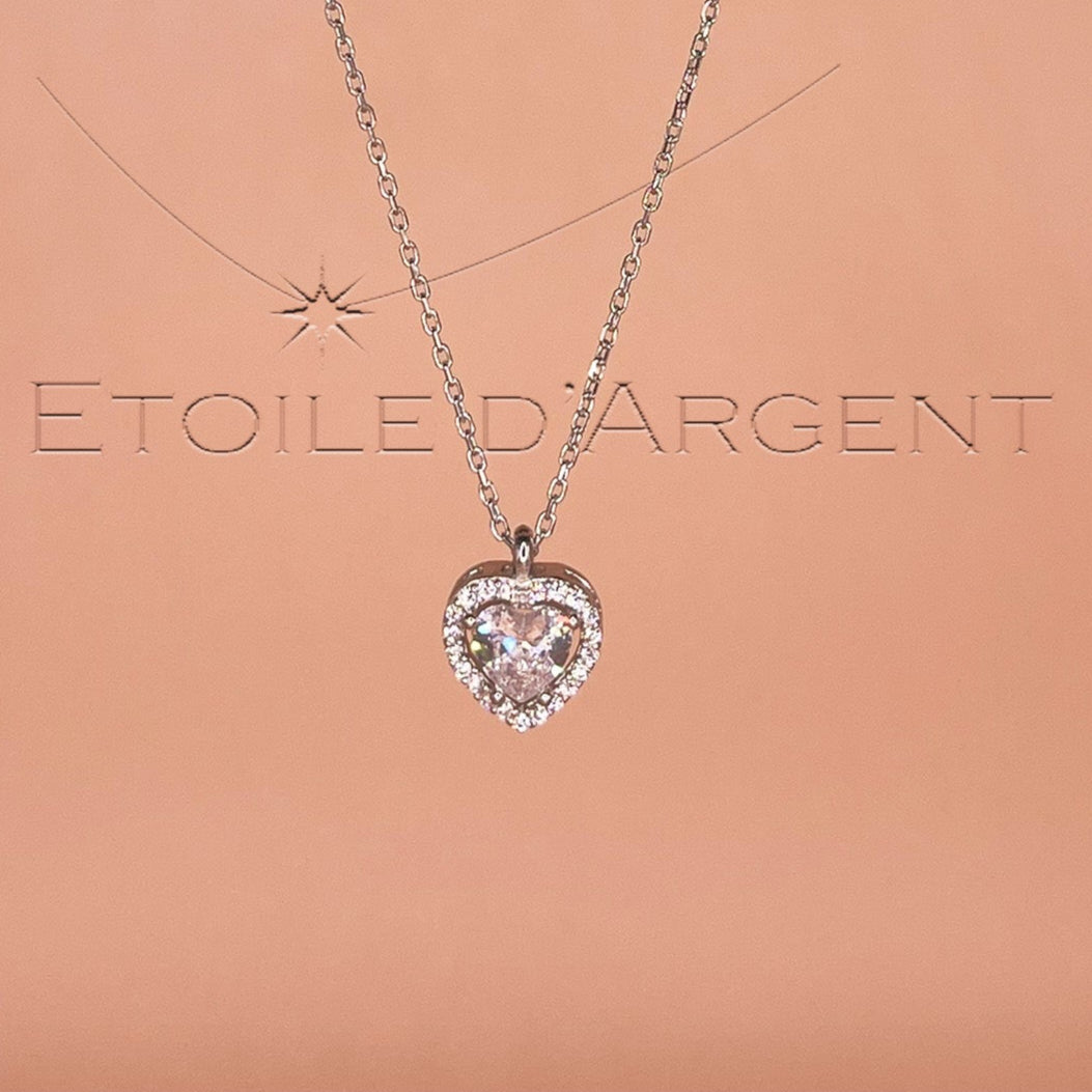 Collier Étoile d'Argent: Cœur Scintillant