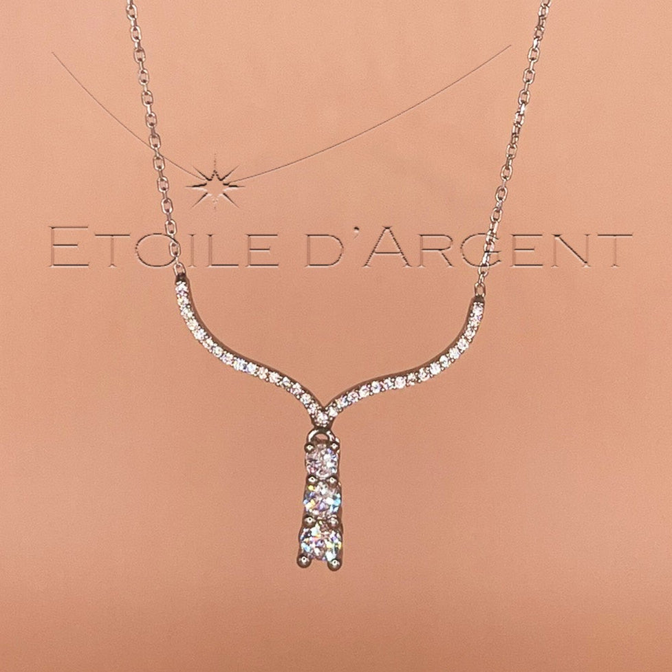 Collier Étoile d'Argent: Trio Lumineux