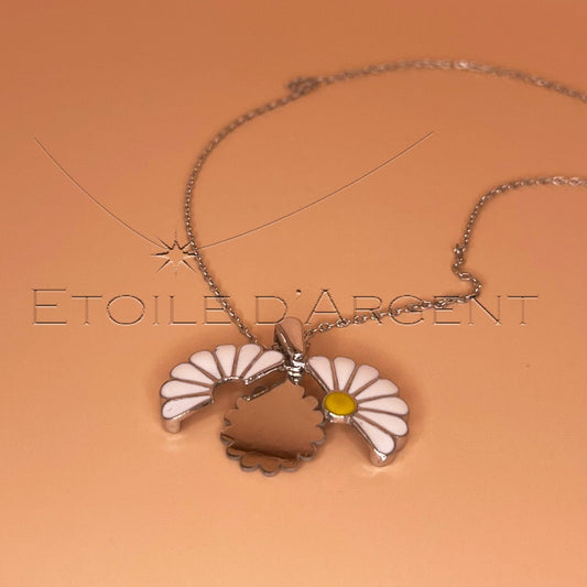 Pendentif Étoile d'Argent: Marguerite Lumineuse