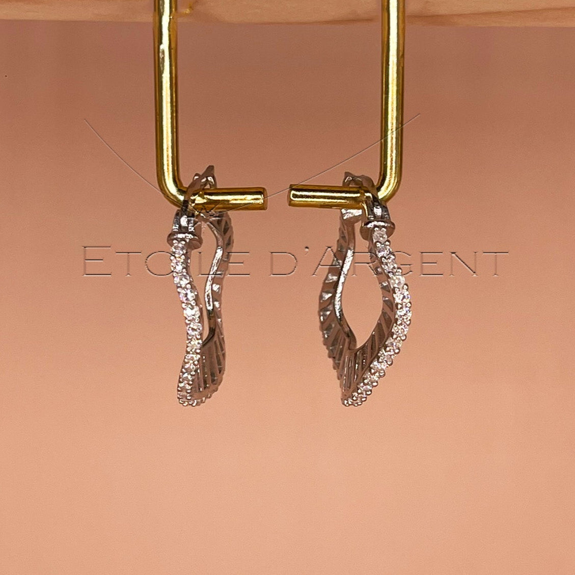 Créoles en Argent 925, Design Nœud : Éclat Torsadé