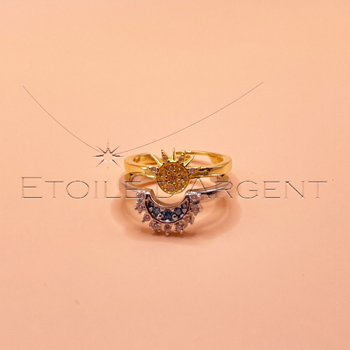 Bague Duo Soleil et Lune
