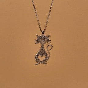 Collier Chat Élégant en Argent 925