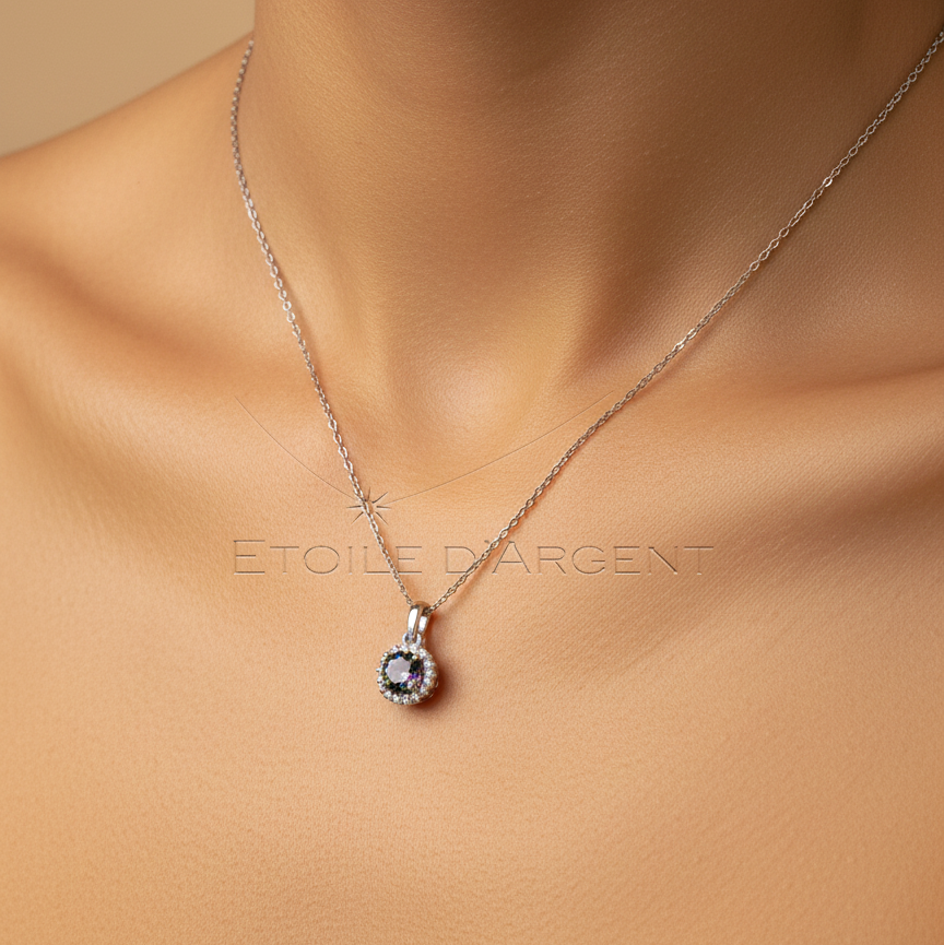 Collier Étoile d'Argent: La Magie du Quartz