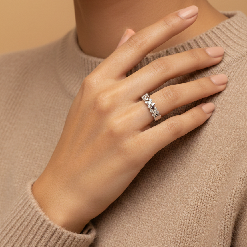 Une Étoile Argentée Qui Illumine Votre Élégance