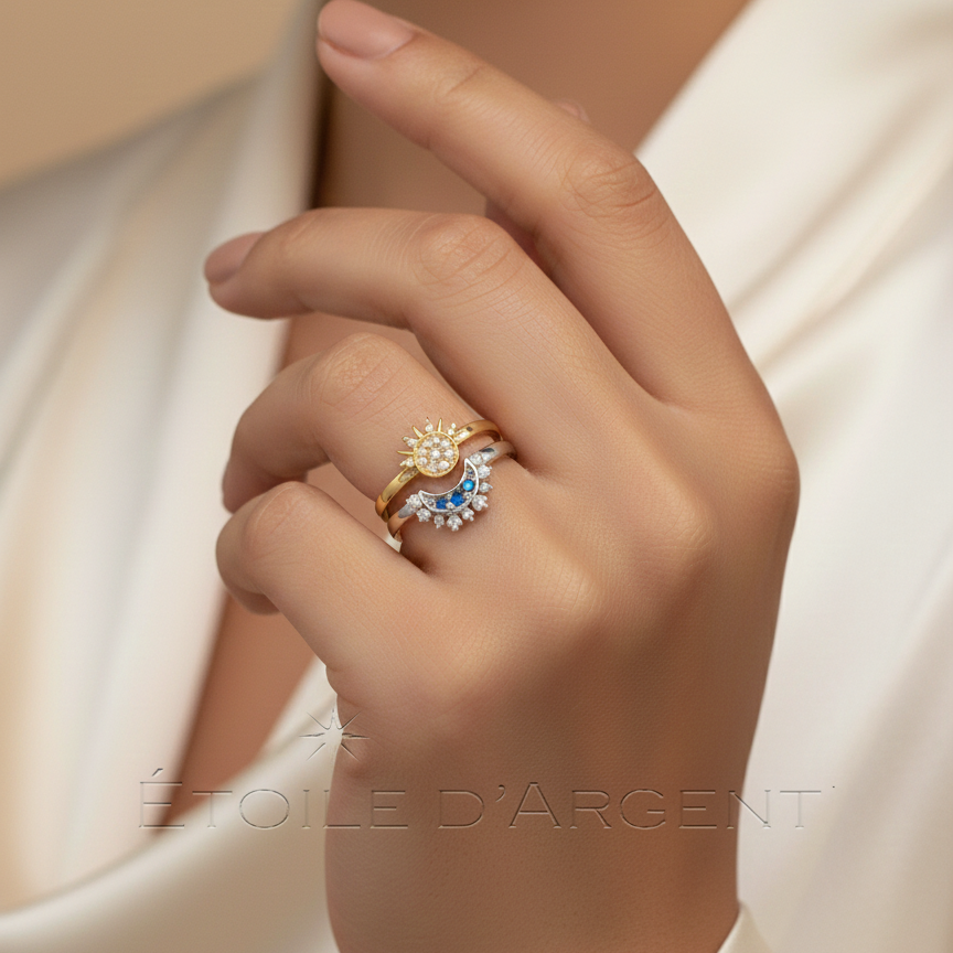 Bague Duo Soleil et Lune