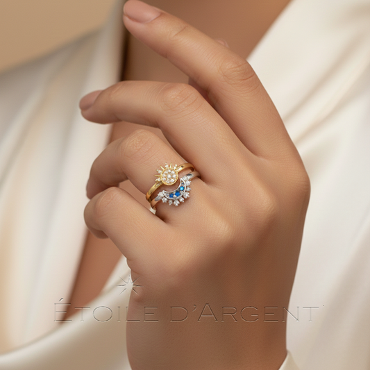Bague Duo Soleil et Lune