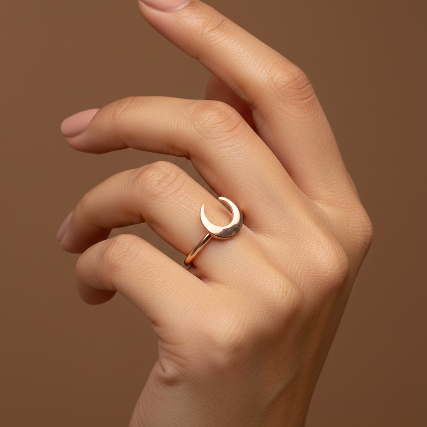 Bagues Lune Croissante Minimalistes