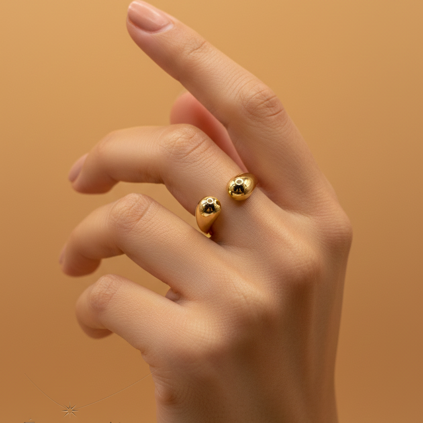 Bague Ouverte en Argent au Design Moderne