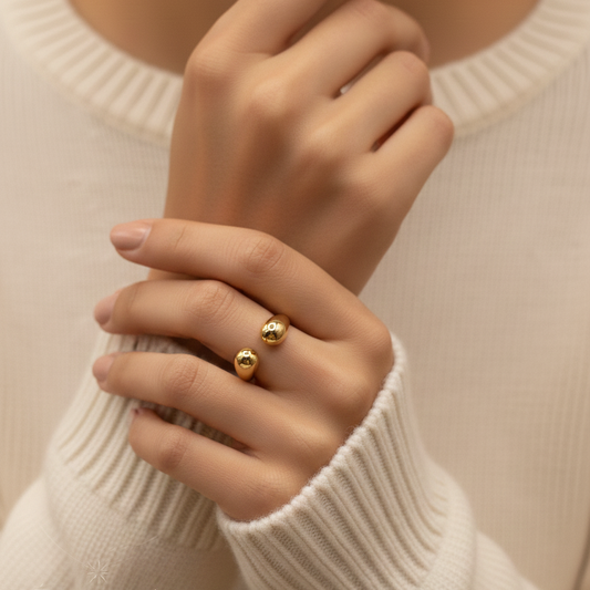 Bague Ouverte en Argent au Design Moderne