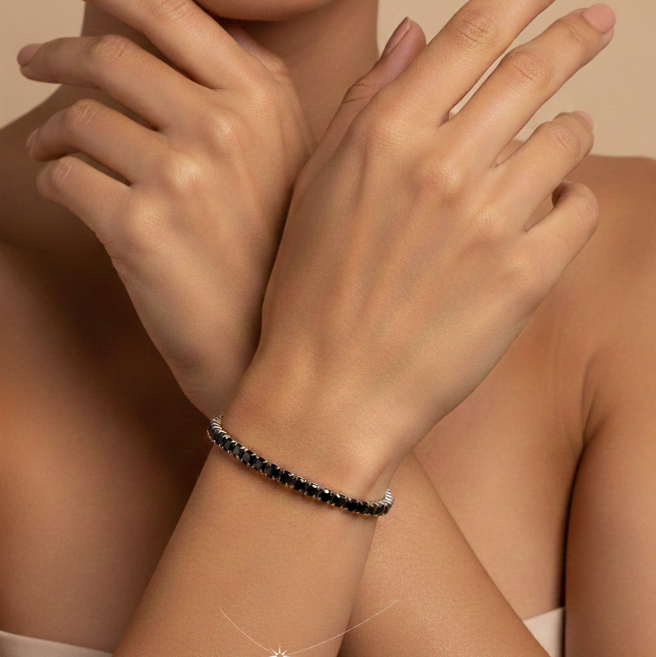 Bracelets Stretch en Argent et Cristaux: Collection Privée