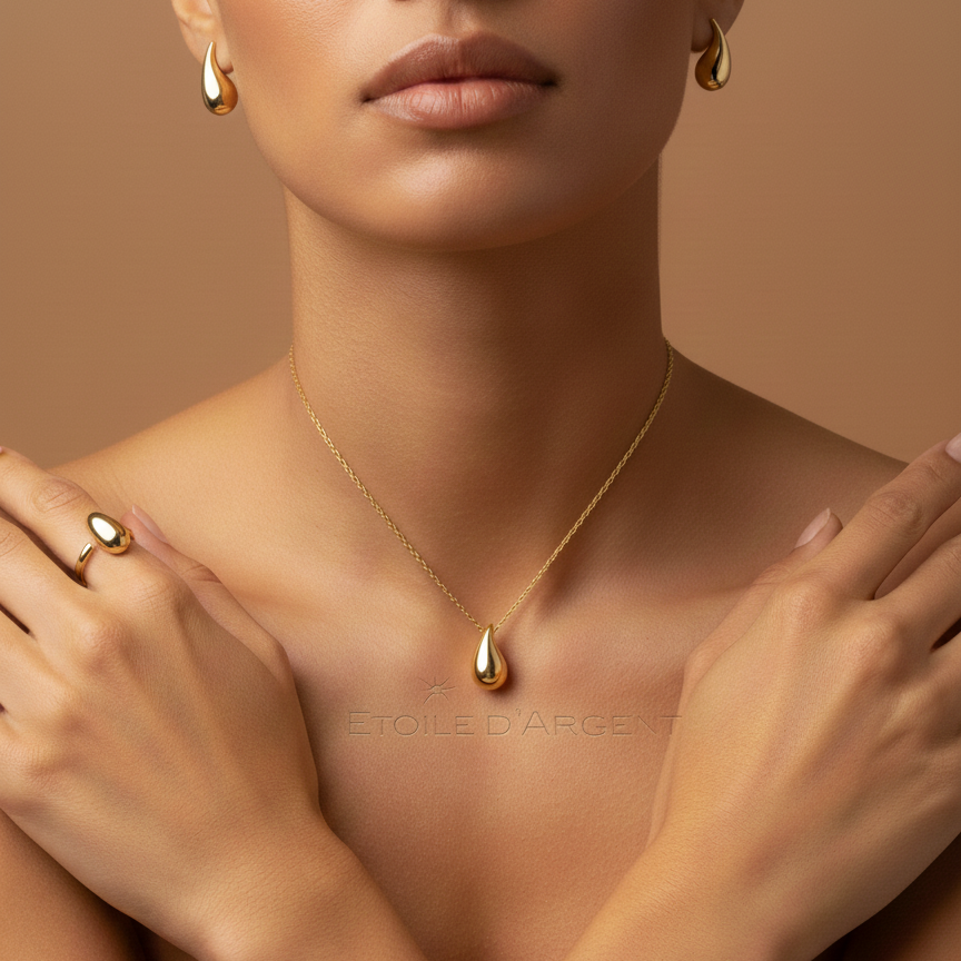 Élégance Fluide – Set de Bijoux en Argent par Étoile d'Argent