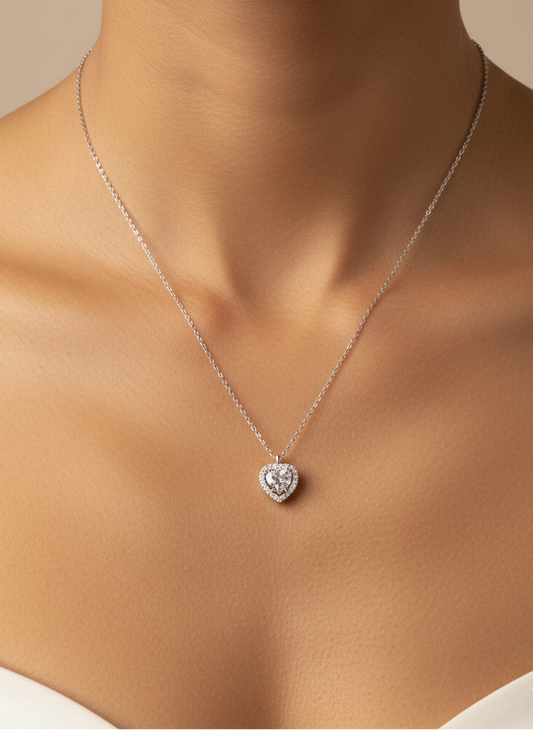 Collier Étoile d'Argent: Cœur Scintillant