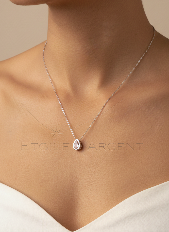 Pendentif Étoile d'Argent: Rosée du Matin