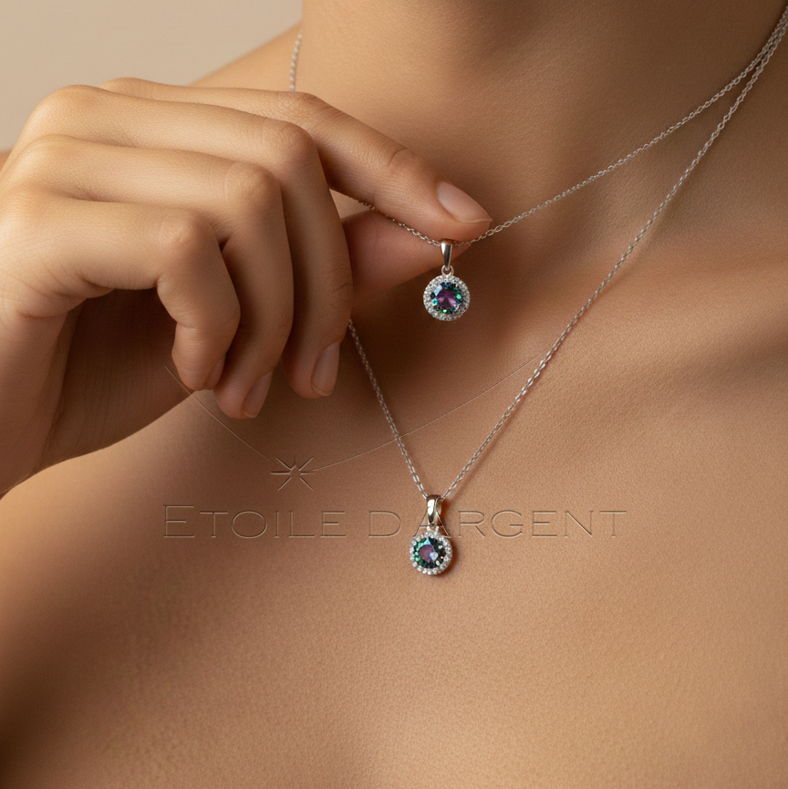 Collier Étoile d'Argent: La Magie du Quartz