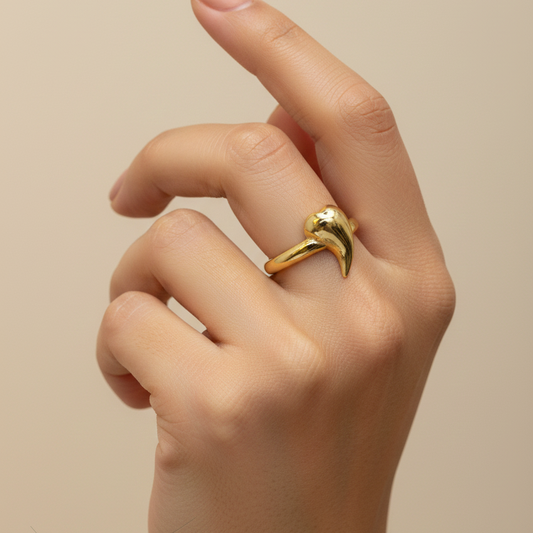 Bague Goutte de Rosée Dorée