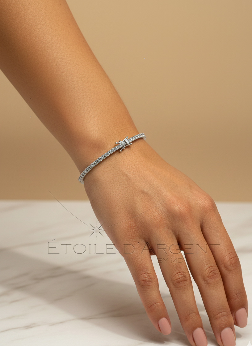Bracelet Rivière d'Étoiles Étoile d'Argent
