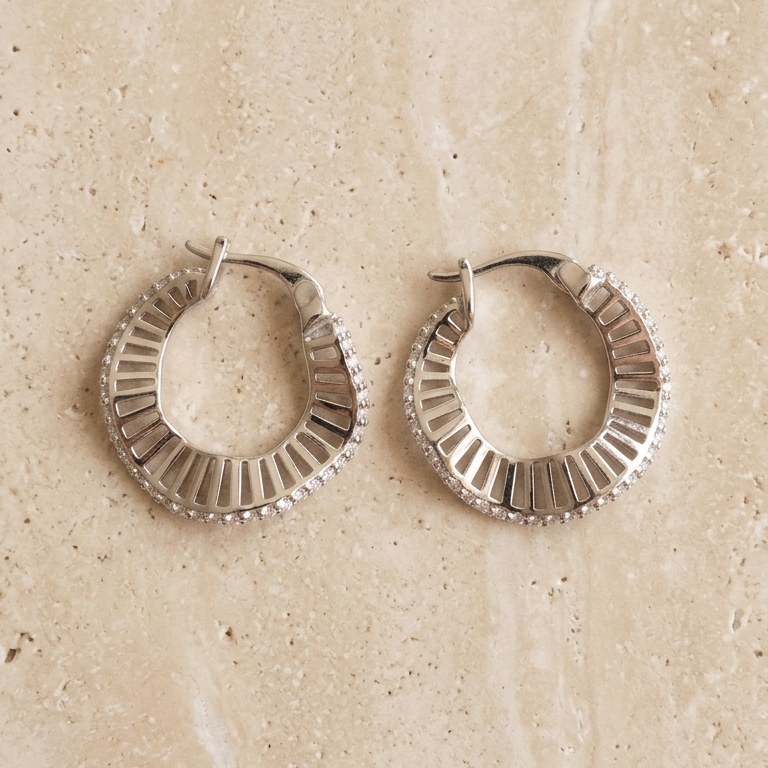 Créoles en Argent 925, Design Nœud : Éclat Torsadé
