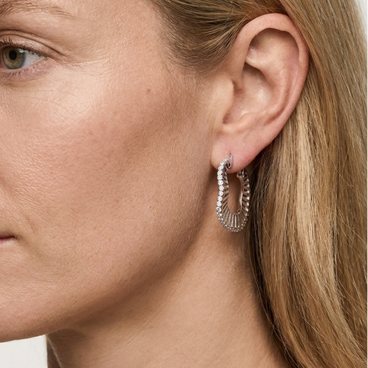Créoles en Argent 925, Design Nœud : Éclat Torsadé