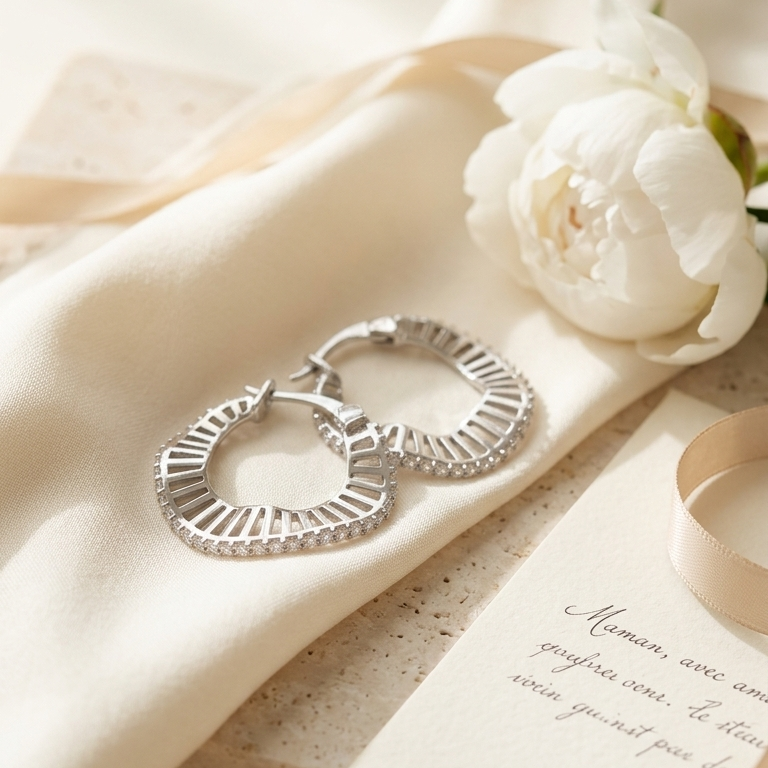 Créoles en Argent 925, Design Nœud : Éclat Torsadé
