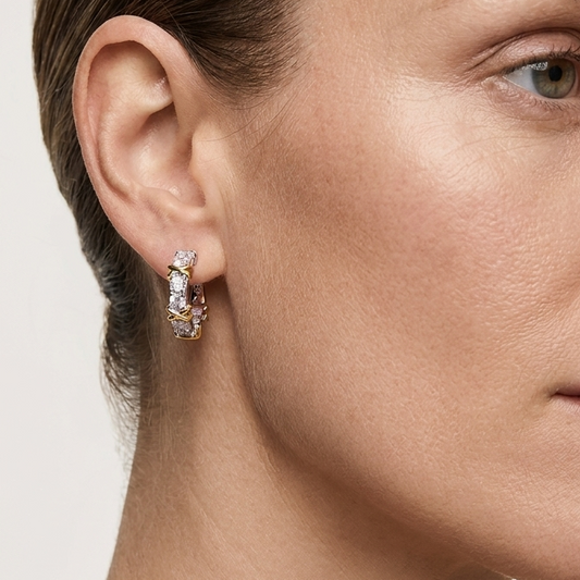 Créoles Étoile d'Argent: Le Charme des Deux Tons et des