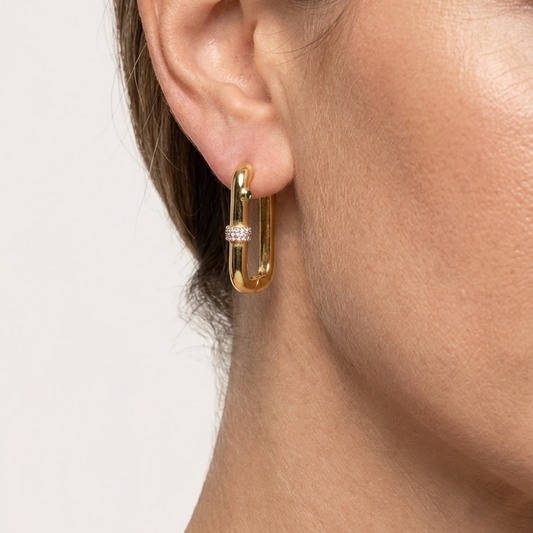 Boucles d'oreilles Étincelantes Étoi d'Argent