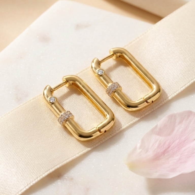 Boucles d'oreilles Étincelantes Étoi d'Argent
