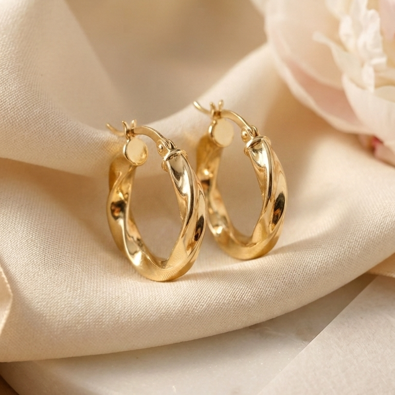 Boucles d'oreilles torsadées