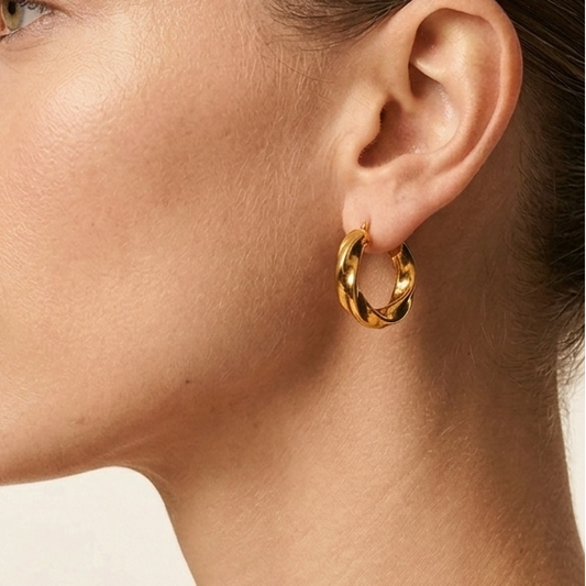 Boucles d'oreilles torsadées